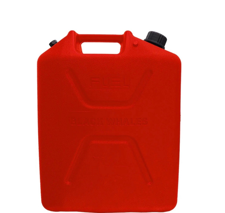 گالن سوخت آفرودی ۲۴ لیتری پلیمری Black Whales ضدضربه و ضدنشت مناسب سفر و کمپینگ - آفرود ابزار