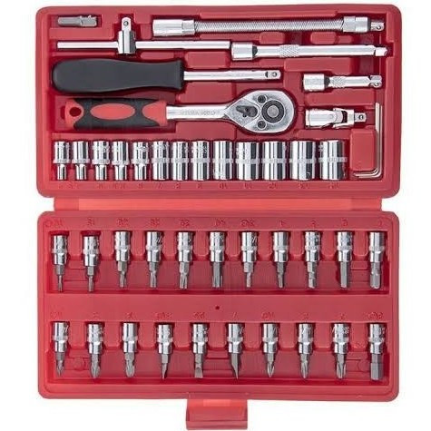 جعبه آچار بکس ۴۶ پارچه مدل Socket Set 1/4 Drive - آفرود ابزار