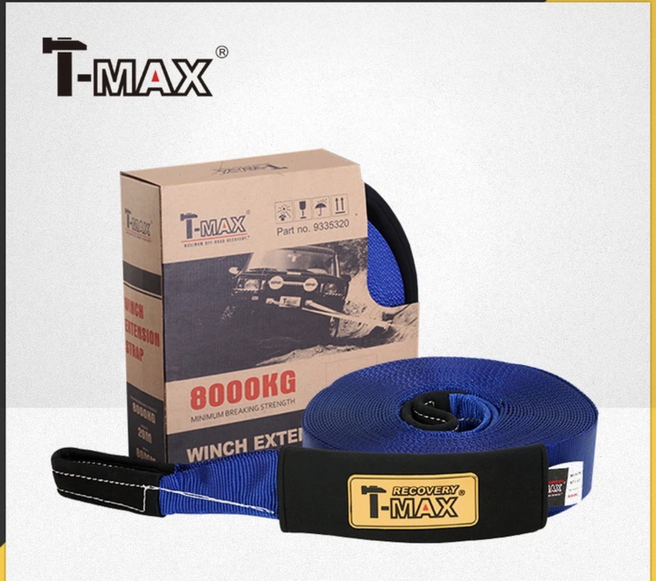 تسمه بکسل تیمکس مدل T-MAX Recovery Strap 8T 20M - آفرود ابزار